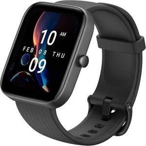 lot 7520 image: Amazfit Bip 3 Pro Smart Watch for Android iPhone, 4 Satellite Positioning Systems, 1.69 Color Display, 14-Day Battery Life, 60 Sports Modes, Blood Oxygen Heart Rate Monitor, Water-Resistant(Black) - Missing charger