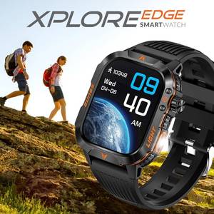 Supersonic SC-176TSW 2-inch Touch Screen Smartwatch with Heart Rate, BP, SpO2, Sleep Monitoring, Steps, Calories Tracking, IP67 Waterproof, Music & Call Control, Voice Assistant, and Flashlight