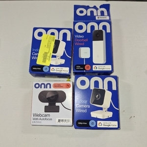 lot 7538 image: ONE WEBCAM AND 2 INDOOR CAMERA AND ONE VIDEO DOOR BELL