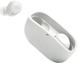lot 8716 image: JBL Vibe Buds - True Wireless Earbuds, Smart Ambient, VoiceAware, Up to 32 total hours of battery life with speed charging, Water and dust resistant, JBL Deep Bass Sound (White)