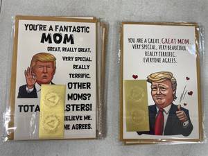 lot 9045 image: 10 Total Donald Trump Inspired  Great Mom  Cards