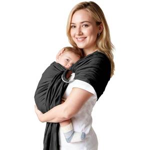lot 9060 image: MISSWISDOM Baby Ring Sling Baby Carrier Newborn to Toddler Carrier (7-35 lbs), Baby Sling Carrier, Toddler Sling Carriers, Infant Wraps Carriers, Black
