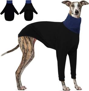 lot 9062 image: DENTRUN Italian Greyhounds Clothes Dog Cozy Sweater, Fluffy Fleece Jumper Soft Pyjamas for Greyhound-shapped Whippet-Like Dogs, Turtleneck Warm Dog Lightweight Sweatshirt for Cold Weather, Blue, Size XL