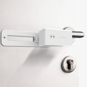 lot 9105 image: Childproof Door Lever Lock, ILIVABLE Door Handle Lock for Kids Safety. Allows Parents to Access Door from Both Sides, 3M Adhesive or Screws (Left Hand Style, 1 Pack)