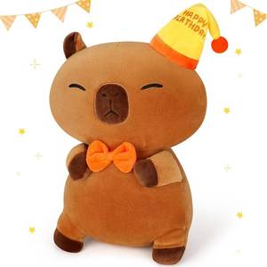 lot 8875 image: Achwishap Happy Birthday Capybara Plush,Capybara Stuffed Animal-14  Kawaii Capybaras Plush Dolls,Cute Plushies Animals Soft Kids Birthday Plushies Gifts,Cuddly Adults Birthdays Party Plushie Animal