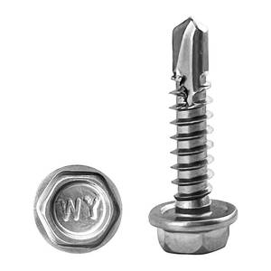lot 8910 image: (185PCS)#8x1 Self Drilling Screws, 410 Stainless Steel Hex Washer Head Sheet Metal Screws   Self Tapping Screw for Metal, Wood & Tough Materials   TEK Screw, Rust-Resistant Fasteners