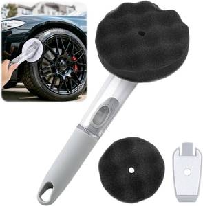 lot 8911 image: XANGNIER Flow Tire Shine Applicator,Reusable Car&Truck Tire Gel Dressing Applicator,No-Drip Tires Shine Sponge Brush with Replacement Wave Pad,Professional Car Detailing Cleaning Supplies Tool