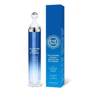 lot 8913 image: 5% Caffeine & Retinol Eye Cream for Dark Circles, Puffiness & Wrinkles - Anti Aging Under Eye Serum with 360  Roller Ball - Men & Women Dark Circle Treatment Purple STOCK PHOTO APPROXIMATE