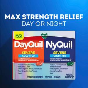 lot 8931 image: Vicks DayQuil and NyQuil Severe Cold & Flu LiquiCaps Combo Pack, 48 CT