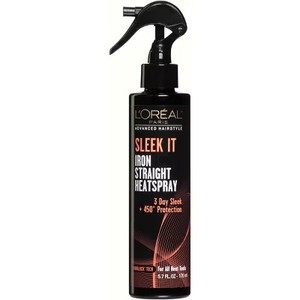 lot 8962 image: LOreal Paris Advanced Hairstyle Sleek It Iron Straight Heatspray - 5.7oz STOCK PHOTO APPROXIMATE SPRAY HANDLE NOT INCLUDED