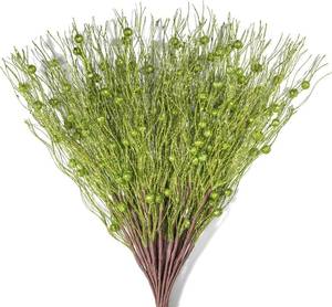 lot 8970 image: KI Store Light Green Glitter Picks Sprays Set of 20 for Mardi Gras Christmas Tree Grinch Themed Wreath Garland Floral Arrangement Decoration