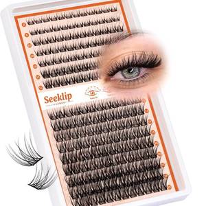 lot 9201 image: Natural Lash Clusters 192Pcs Wispy Lashes Clusters Kit 8-18mm Mix Length Cluster Eyelash Extensions with DIY Natural Eyelashes Soft Thin Band (Natural)