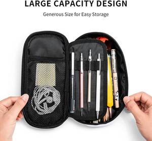 lot 9297 image: 70s Retro Pencil Case Organizer Big Capacity Pencil Pouch Stationery With Zipper School Supplies Pencil Bag For Girls Boys Office