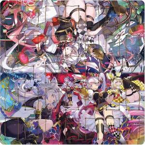 lot 9320 image: Card Rubber Mat - 2 Player, Square playmat for Gamer 60x60cm23.6x23.6inch (Maliss)