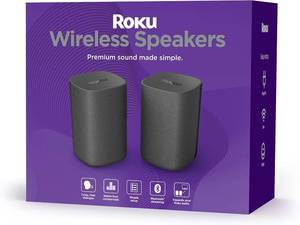 lot 9334 image: Roku Wireless Speakers (for Roku Smart Audio or Roku TV) (Renewed) - Retail $124.44