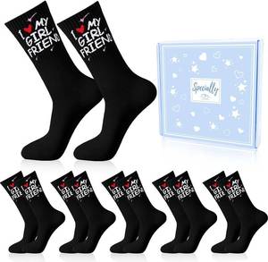 lot 9343 image: Gifts for Boyfriend, 3 Pairs funny socks for men, Boyfriend Gifts for birthday anniversary Valentines Day and Christmas, 3 Pairs Per Box