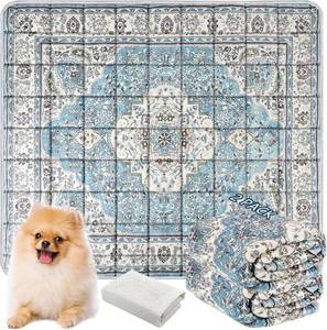 lot 9352 image: Washable Thickened Pee Pads for Dogs, 2 Pack (36x42) Upgrade Reusable Puppy Pads with Non-Slip Rug, Super Absorbent Leakproof Puppy Training & Whelping Pads for Dogs, Doggie