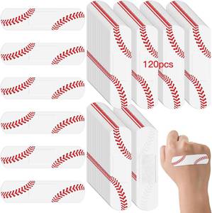 lot 9358 image: 120Pcs Baseball Bandages, Waterproof PE Adhesive Bandage for Minor Wound Care, Hypoallergenic Bandages Baseball Team First Aid Supplies for Boys Girls Kids & Baseball Moms, Latex Free