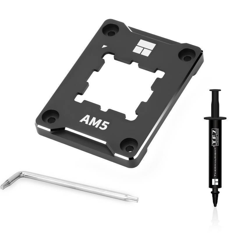 lot 55571 image: Thermalright ASF-Black AM5 CPU Holder, Corrective Anti-Bending Fixing Frame, Full-Fit Fixed Non-Marking Mounter, AM5 Anti-Bending Contact Frame, CPU Cooler Standard - Retail $10