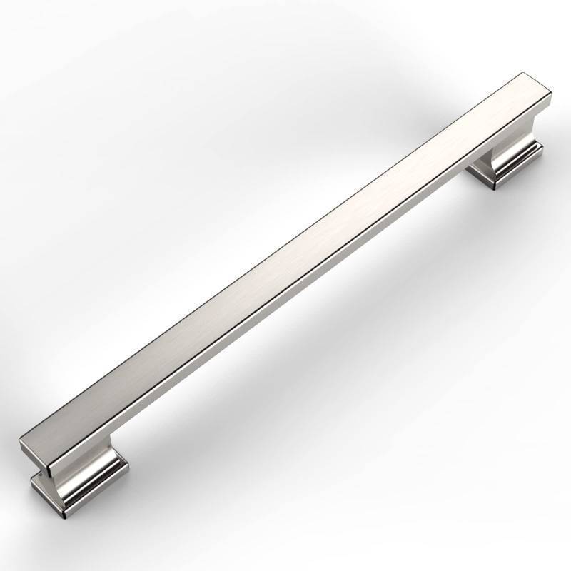 lot 55777 image: 10 Pack Brushed Satin Nickel Cabinet Pulls 7.5192MM Hole Center Hole Centers Kitchen Cabinet Handles Cabinet Hardware Kitchen Handles for Cabinets Cupboard Handles Drawer Pulls ZH00013 - Retail $66