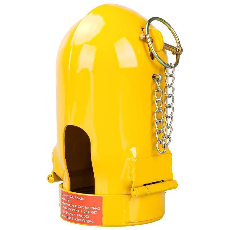 lot 25155 image: Gas Cylinder Regulator Protector Safety Cap Fine Thread 3-18 x 11  High Pressure Gas Cylinder Safety Cap - Drop-Proof Design  Industrial Grade  Stainless Steel - Retail $65