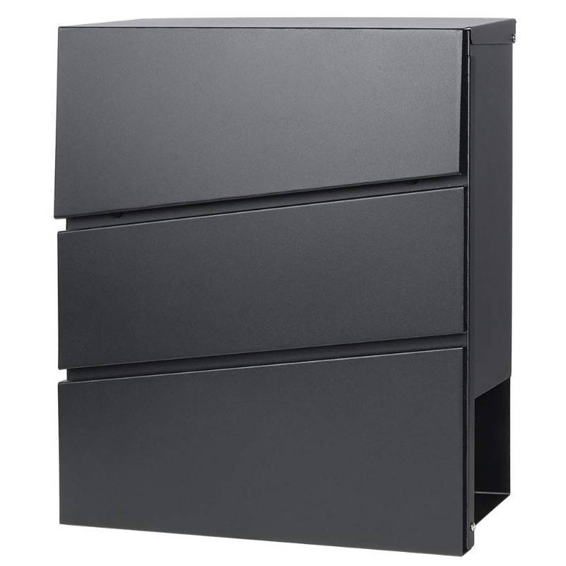 lot 25671 image: Lockable Mailboxes with Keys, Outdoor Wall Mounted Mail Box with Large Capacity,14 310 x 4 110 x 13. BOTTOM BACK CORNERS ARE DENTED. Missing Key. - Retail $43