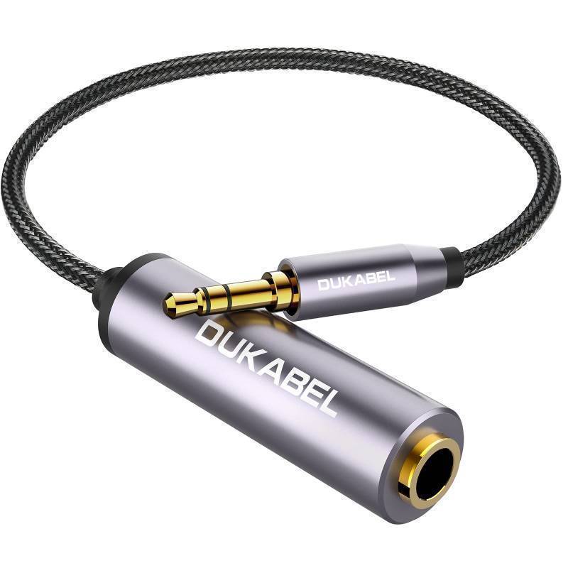 lot 61840 image: 14 to 3.5mm Adapter, 14 Inch Female to 18inch Male Headphone Adapter, TopSeries 6.35mm to aux Mini Stereo Adapter for Headphone, Guiter, Amp etc. - 30CM12 inch - Retail $8