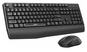 lot 27297 image: Wireless Bluetooth Keyboard Mouse Combo, COE200 Ergonomic Keyboard with Wrist Rest, Silent Mouse, Multi-Device Connection, Full-Size Compatible for Windows PC Laptop Mac MacBook - Retail $20