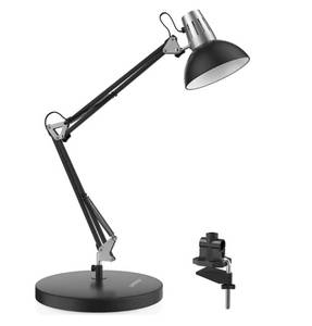 lot 27309 image: Metal Desk Lamp, Adjustable Goose Neck Architect Table Lamp with OnOff Switch, Swing Arm Desk Lamp with Clamp, Eye-Caring Reading Lamp for Bedroom, Study Room &Office - Retail $45