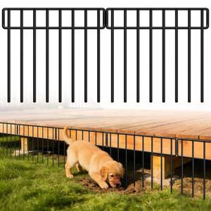 lot 27310 image: 14 Pack 20Ft(L) X 13Inch(H) Animal Barrier Fence - Garden Fence Animal Barrier Garden Border Rustproof Metal No Dig Fence Panels for Dog Rabbit Defense Bottom Blocker for Outdoor Yard Patio - Retail $26