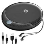 Deluxe Products CD Player Portable with 60 Second Anti Skip, Stereo Earbuds, Includes Aux in Cable and AC USB Power Cable for use at Home or in Car - Retail: $25