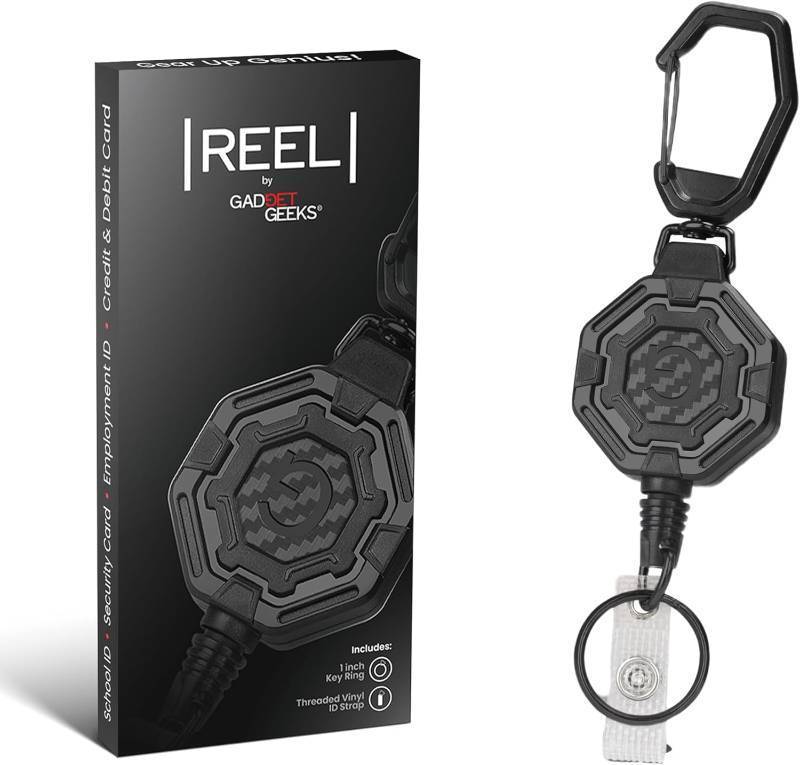 lot 29920 image: The Ultimate Retractable ID & Keychain Carabiner Big Clip, 32 Steel Cord, Unbeatable Durability - Perfect for Office, School, Hospital, Construction, Recreation, 8oz, 1 Pack - Retail $11