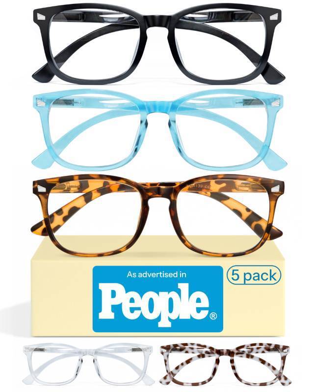 lot 31693 image: CCVOO 2.5 Reading Glasses for Women, Eye Glasses, Blue Light Readers, Cheaters - Retail $17