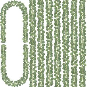 lot 22430 image: CQURE 8Pcs Eucalyptus Garland,Artificial Eucalyptus Leaves Table Greenery Garland Wreath Spring Vines for Wedding Party Table Bedroom Wall Room Decor - Retail $12