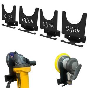 lot 22437 image: Gijok Angle Grinder Holder & Tool Wall Mount Bracket for 5 Inch Grinders, Impact Wrench & Other Tools Storage Rack - Retail $20