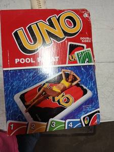 lot 32962 image: UNO Pool Float Inflatable Pool Mat - Retail $15