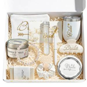 lot 33014 image: 12 Pack Bride To Be Gifts Box - Mothers Day Gift, Bridal Shower & Bachelorette Party Set for Her, Wedding Presents for Women, Fiance, Future Mrs Gifts - Retail $24