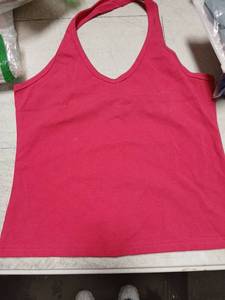 lot 42396 image: Pink Cotton Halter Top Size Large - Retail $8