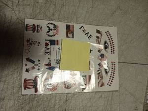 lot 42401 image: Patriotic American Flag Temporary Tattoos Set - Retail $3