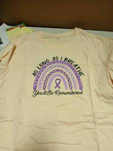 lot 42408 image: As Long As I Breathe Youll Be Remembered Memorial T-Shirt Size 2XL - Retail $8