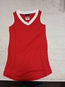lot 42418 image: Alleson Athletic Red and White Basketball Uniform Tank Top Size XS - Retail $15