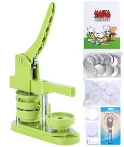 lot 61856 image: Button Maker Machine 58mm - (3rd Gen) Installation-Free 58mm(2.25in) DIY Pin Badge Button Maker Press Machine Badge Punch Press with Free 100pcs Button Parts&Pictures&Circle Cutter&Magic Book - Retail $40
