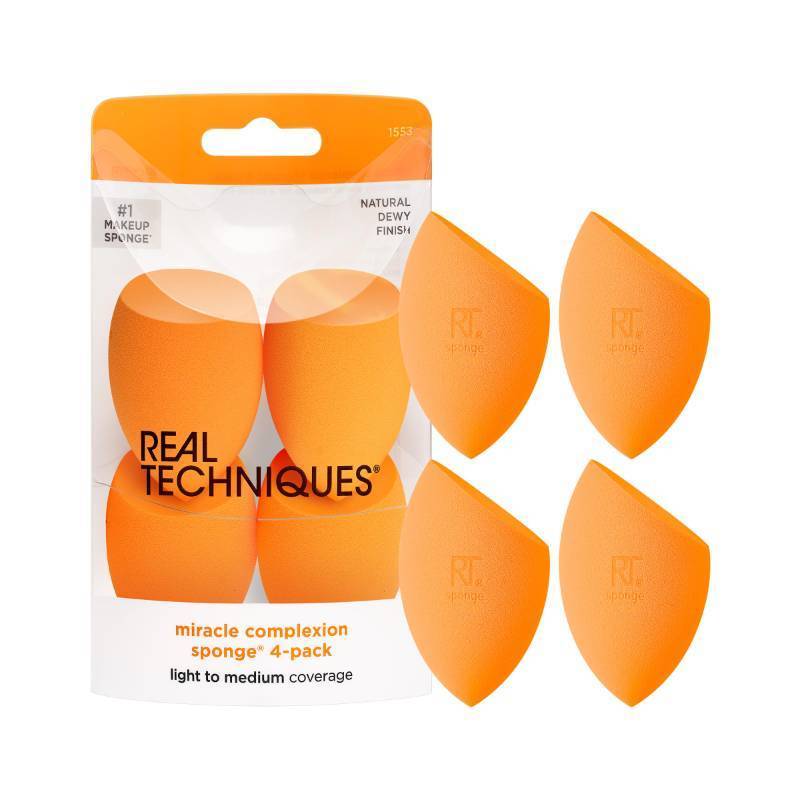 lot 29864 image: Real Techniques Miracle Complexion Beauty Sponge Makeup Blender, Set of 2 - Retail $14
