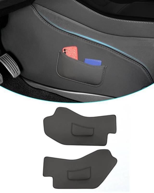 lot 31622 image: Center Console Side Anti-Kick Mats,Model Y Juniper Dust Resistant Protector Cover Leather Fabric Anti Kick Pad Compatible with Tesla Model Y Juniper 2025 2026 - Retail $27
