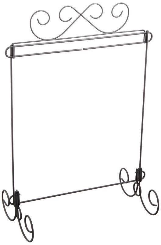 lot 31629 image: Ackfeld Scroll Single Stand 12in x 14in Tabletop Display Stand for Mini Quilts, Banners & Needlework Projects see photo  - Retail $32