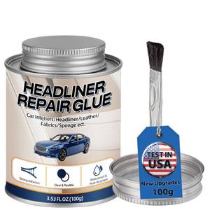 lot 30157 image: Car Headliner Glue, Upholstery Adhesive, Strong Automotive Interior Glue with Brush, Transparent Repair, Suitable for Fabric and Leather, 3.53OZ