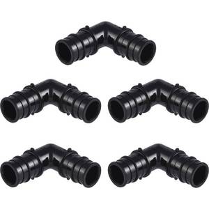 lot 30191 image: SharkBite 34 Inch Poly Expansion 90 Degree Coupling for PEX-A Pipe, Made in the USA, Pack of 5, Plastic Plumbing Fittings, Plastic Elbow Coupling for PEX-A Tubing, UA256A5 - Retail $10
