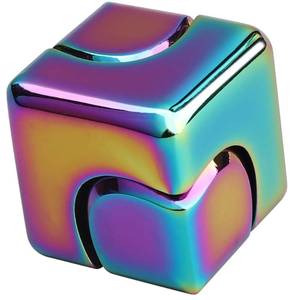 lot 30193 image: Infinity Gear Fidget Cube Spinner for Kid Adult, Transformable Spinning Top Metallic Fidget Toys for Anti-Anxiety Stress Relief Autism Finger Hand Spinner, 2-in-1 Cube Toy for Desk Office Classroom - Retail $12