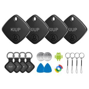 lot 30194 image: Air Tags for Android,Air Tags-4 Pack Android,2 Year Battery Life,Air Tracker Tags with 4 Case,Google Find Trackers for GoogleS Find Hub App,IP65 Waterproof Luggage Tracker for Keys,Wallets,Suitcases - Retail $26