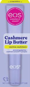 lot 30224 image: eos Cashmere Lip Butter Vanilla Cashmere, Smoothing Lip Mask & Moisturizer with Plumping Peptides & Shea Butter, 0.35 fl oz - Retail $7